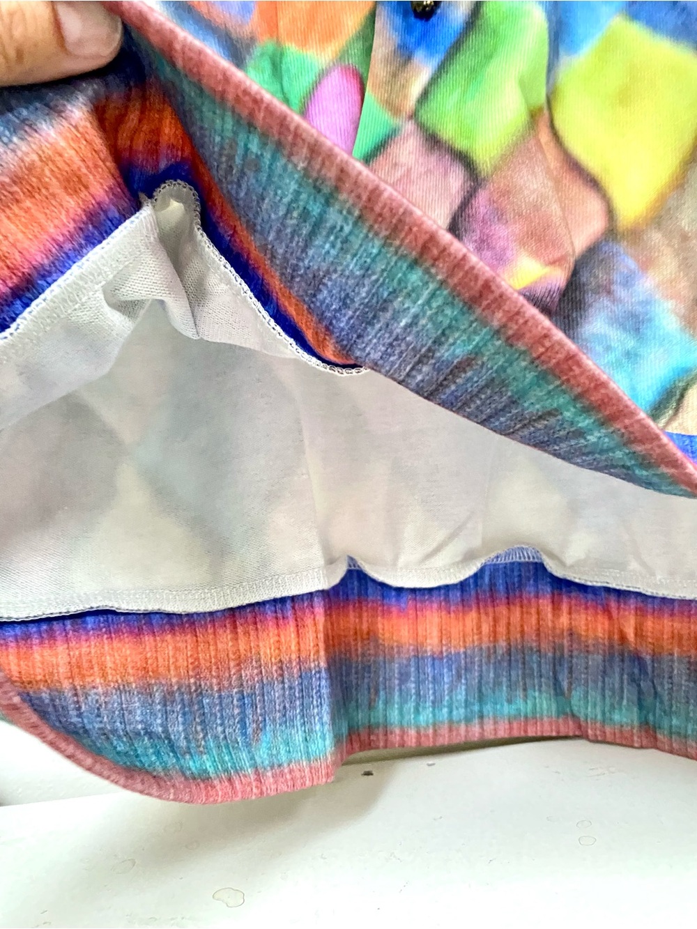 BNWOT Diamond multicoloured print summer boho sweater/dress w cottagecore vibe - Picture 7 of 14